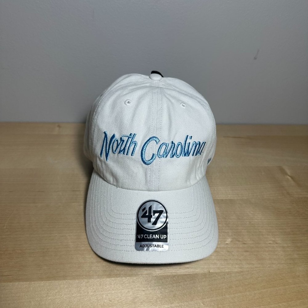 North Carolina Tar Heels White Crosstown Dad Hat Cap White Blue Adjustable 47